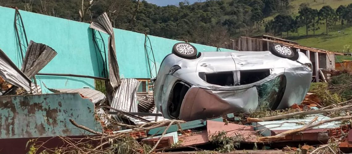 15/08/2020 Água Doce - Estragos causados pelo tornado Foto: Flávio Júnior/ Defesa Civil