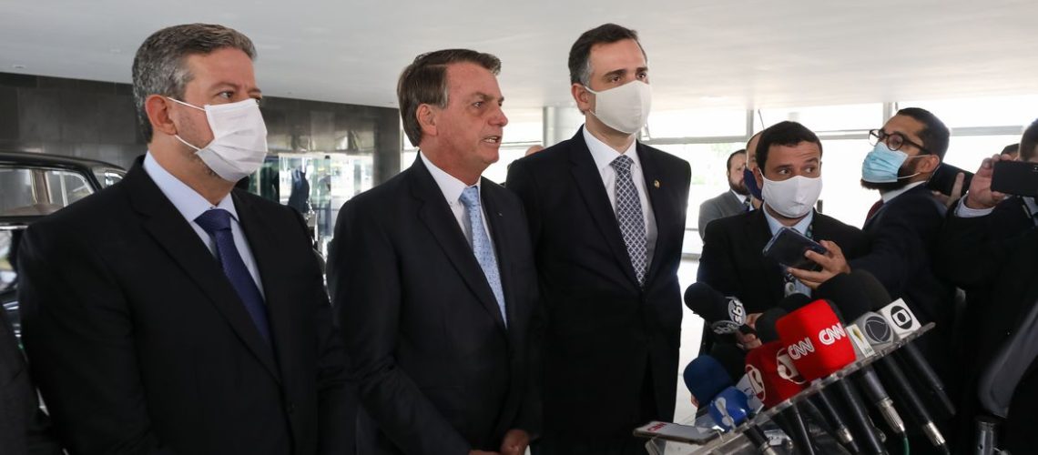 (Brasília - DF, 03/02/2021) Presidente da República, Jair Bolsonaro durante coletiva de imprensa.
Foto: Marcos Corrêa/PR