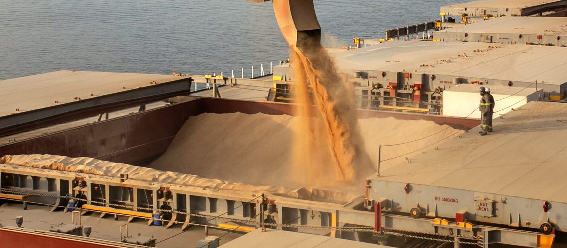 Porto espera exportar cerca de 6,6 milhões de toneladas de grãos e farelo de agora até o final do ano -